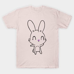 Purple nose she bunny, cute, simple, purple,sweet,easter,spring, T-Shirt